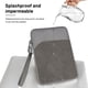 thumbnail image 3 of Cateissary Funda de transporte de nailon para tableta, portátil, impermeable, funda protectora de almacenamiento para ordenador portátil, bolsillo Cables de computadora Gris, 3 of 6