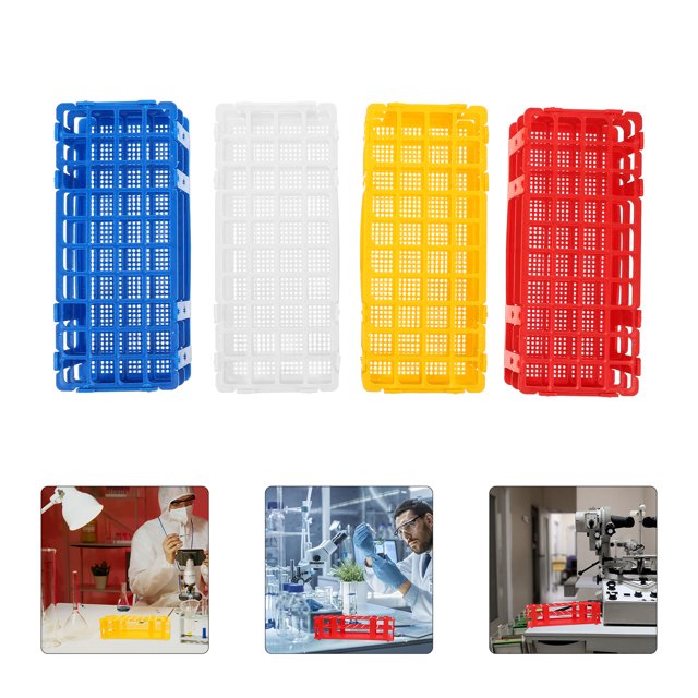 unbranded 4Ud Soporte De Plástico Para De Con Modular Portátil Para Laboratorio Y Almacenaje