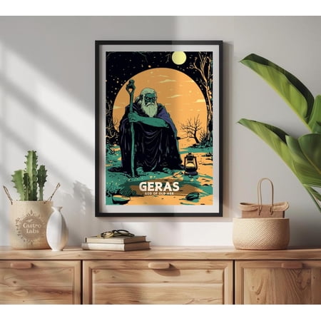 Geras Greek Mythology Wall Art Print, Unframed Paper Poster 8x10in