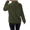 thumbnail image 3 of Womens Sherpa Pullover Half Zip Oversized Fuzzy Fleece Sweatshirts Quarter Zip Fall Winter Clothes with Pockets, 3 of 4