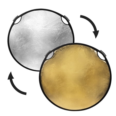 Glow Circular Collapsible Reflector with Handles (42 Gold/Silver)