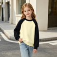thumbnail image 5 of Big Kids' Solid Casual Layering Top Long Sleeve Crew Neck Raglan Shirt Clothing, 5 of 8