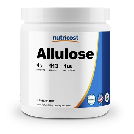 Nutricost Allulose Sweetener (1 LB) - KETO Sugar, 0 Calorie, Zero Net Carbs, Natural Sugar Alternative, Crystalline (Best No Carb Sweetener)