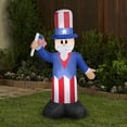 thumbnail image 2 of Gemmy Airblown Inflatable Uncle Sam, 5 ft Tall, Multicolored, 2 of 2