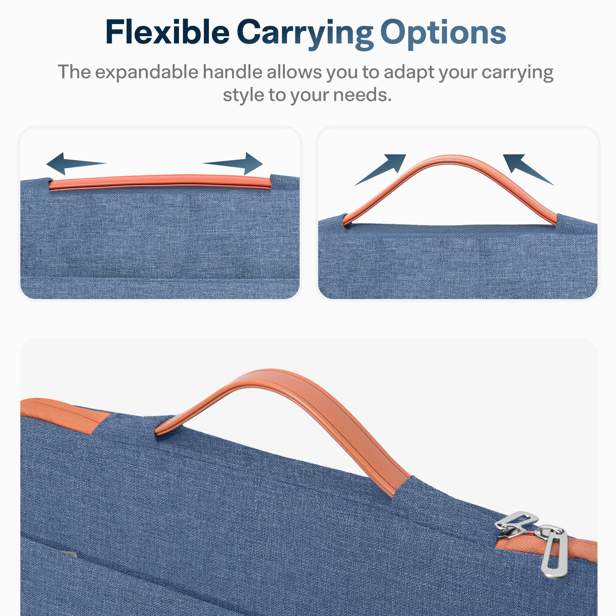 Laptop Sleeve 15.6''-17'',Zipper Laptop Bag 16'',Laptop Case Compatible with Apple MacBook,HP,Dell,Acer,Asus Notebook,Shockproof Soft Padded Cover Carrying Computer Bag,Denim Blue