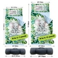 thumbnail image 6 of Personalized Elephant Nap Mat for Toddlers, Custom Jungle Leaves Sleeping Bag with Nap Blanket, Roll Up Safari Nap Mat for Preschool or Daycare(Cushions + Pillows22.5"x55"+Blanket size: 33.5" x 45"), 6 of 8