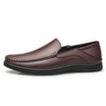 thumbnail image 4 of Men's Casual Loafers Slip On Leather Shoes Comfortable Lightweight Driving Shoes Male Moccasins Classic Penny Loafer Flats Boat Shoes Outdoor Walking Shoes, 4 of 15