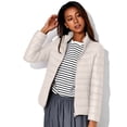 thumbnail image 5 of Purcolt Womens Cropped Puffer Jacket - Quilted Packable Lightweight Winter Coat - Stand Collar Long Sleeve Full Zip Windproof Insulated Snow Coats, 5 of 7