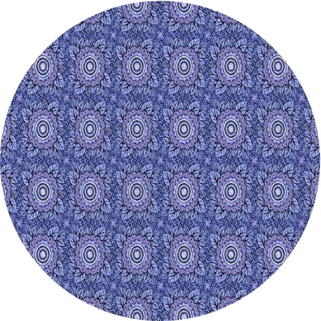 Ahgly Company Tapis d'Intérieur Lavable en Machine Carré Transitionnel Bleu Ciel, 3 Pieds Carré