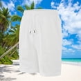thumbnail image 2 of Plebaso Mens Casual Shorts Drawstring Loose Summer Shorts Solid Color Breathable Beach Vacation Shorts, 2 of 6