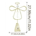 thumbnail image 3 of Shoreew Glittered Golden Angel Christmas Tree Topper Double Angel Treetop Decoration Xmas Tree Sparkling Tree Topper, 3 of 6