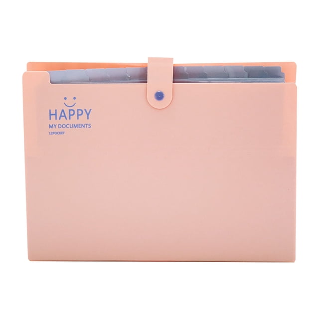 1PC Expanding File Organizer with 12 Pockets, Accordion File Folders with Labels, Portable Document Paper Bill Receipt Organizer, Letter A4 Size Document Holder for Home Work Office, 13"x9"