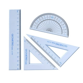 Westcott Scholastic Triangle Ruler, 12, 45 and 90 Degrees with Inking  Edge, Clear 
