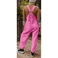 thumbnail image 3 of Chouyatou Womens Fuzzy Fleece Overall Jumpsuits Casual Loose Fit Winter Sherpa Bib Overalls with Pockets, 3 of 4