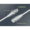 thumbnail image 2 of Cable Leader 2ft Slim Cat6a 28AWG UTP Ethernet Network Patch Cable, White, 2 of 6