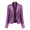 Purple, variant on Women's LeatherJacket Lapel Motor Jacket Coat Zip Biker Short Punk Cropped Tops Pink XXXXL