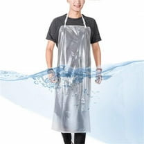 Apron,Unisex 47x27.5 Inch Heavy Duty Clear PVC Apron To Keep Dry And Clean While Washing Dishes Lab Work Dog Grooming Cleaning Fish