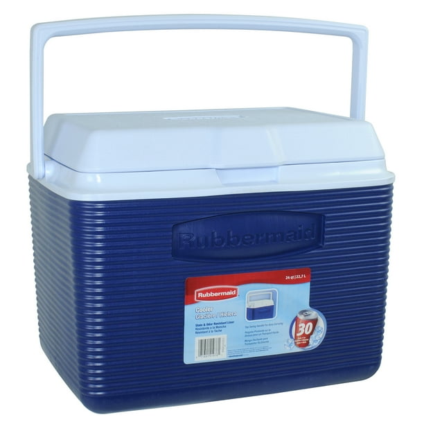 Rubbermaid FG2A1304MODBL 24 Quart Modern Blue Personal Cooler Walmart
