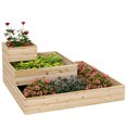 thumbnail image 1 of Outsunny 3-Tier Wooden Raised Garden Bed Planter Box for Backyard Patio, 1 of 10