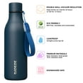 thumbnail image 3 of BJPKPK Insulated Water Bottles, 18 oz Stainless Steel Metal Water Bottle with Strap, BPA Free Leak Proof Thermos, Mugs, Flasks, Reusable Water Bottle for Sports & Travel, Navy Blue, 3 of 7
