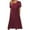 Burgundy, variant on IROINNID Maxi Dress for Women Wedding Guest Birthday Dress V-Neck Printing Summer Short Sleeve Dress Empire Dress,Burgundy