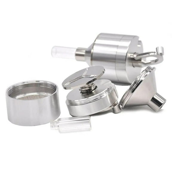 1Pc Metal Powder Grinder Hand Spice Grinder Mill Funnel Food Grinder Container Kitchen Tools With Container Kitchen Tools