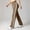 Khaki, variant on Vivianyn HD Women's High Waisted Striped Flare Pants, Casual Activewear Trousers for Women,Navy,Size S-XL