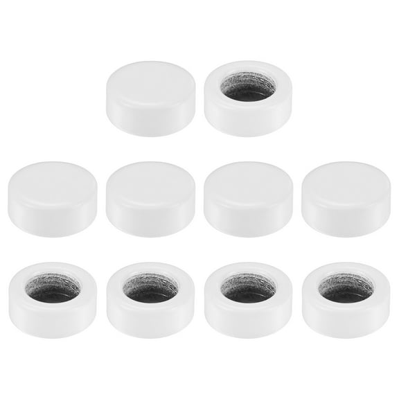 Uxcell 10 Pack Lamp Finials Caps M10x15mm Flat Screw Decoration Knob White