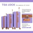 thumbnail image 2 of Hardside Luggage Sets 6 Piece, Hardshell Suitcase with TSA Lock Spinner Wheel and Travel Duffle Bag.Light Purple, 2 of 8