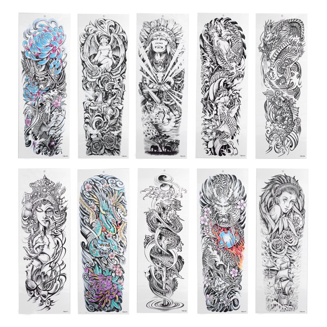 Plantilla de Tatuaje, Pegatinas de Tatuaje Realistas Ampliamental Utilizadas A Prueba de Sudor Segura para la Fiesta para para Uso Diario para Hombres para viajar para hidr