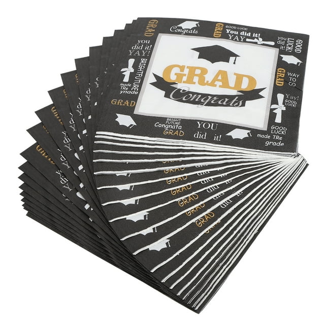 Servilletas De Papel De Graduación, Servilletas De Fiesta De Graduación De Fácil Limpieza Para Fiesta De Graduación Para Decoración De Mesa Para Limpieza De Mesa ANGGREK Graduation Lunch Napkins