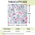 thumbnail image 2 of Pioneer Flower Floral Print Pattern Square Fitted Tablecloth with Elastic Edge,Square Table Cover,Washable Elastic Table Cover for Home Kitchen Party Decor 34"x34", 2 of 6