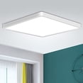 thumbnail image 2 of LED Flush Mount ceiling Light Fixture, 12 Inch 24W, Daylight White 5000K ceiling Lights, 3200LM Bright Square LED ceiling Light, Flat Slim Lighting Fi, 2 of 4