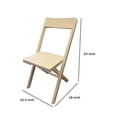 thumbnail image 5 of 34 Inch Folding Chair, High Quality Metal Frame and Angled Legs, Beige- Saltoro Sherpi, 5 of 5