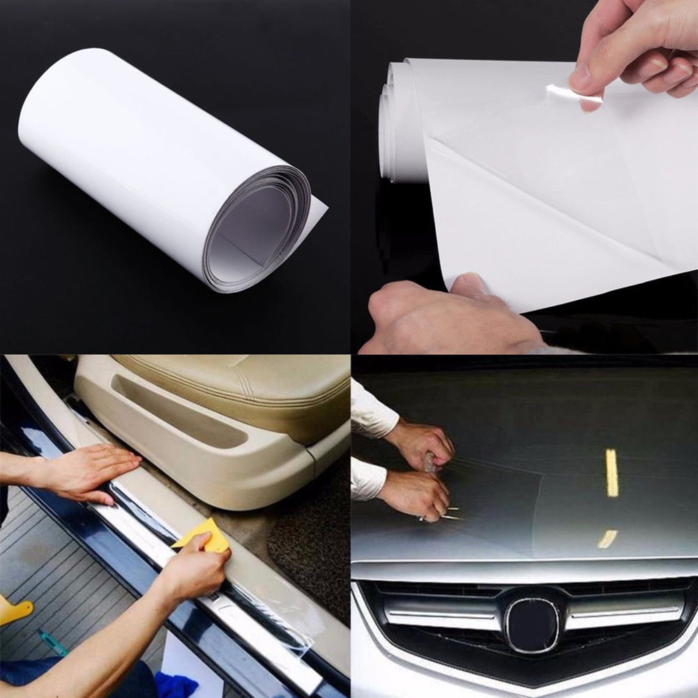 Paint Protection Scratch Film 3 M PVC clear Rhino Car Skin Sticker 10cm by 3m,White, 3M Car Protective Film 