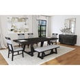 thumbnail image 3 of Picket House Furnishings Pinnacle Dining Bench with Light Gray Fabric - Charcoal, 3 of 7
