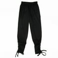 thumbnail image 1 of Kids Baby Pants Summer Classic Casual Solid Color Ruffles Nine Inch Pant Black Spring Trendy Trousers 2-4T, 1 of 2