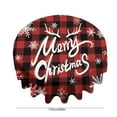 thumbnail image 2 of Eoozwa Christmas Round Tablecloth 60 Inch, Merry Christmas Snowflake Round Table Cloth Outdoor Waterproof Christmas Tablecloths Xmas Cover Holiday Tabletop Decoration for Kitchen Home Party Dining, 2 of 6