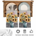 thumbnail image 5 of Sunflowers Kitchen Towels Set of 1, Spring Botanical Yellow Floral Vases Retro Absorbent Dish Towels for Kitchen, Microfiber Hand Towel, Quick Drying Tea Towel for Cleaning Decorative Dishcloths, 5 of 7