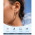 thumbnail image 5 of VEEDOFA Gold Plated Hoop Earrings for Women,Lightweight Hypoallergenic 14K Gold Plated Post CZ Rhinestone Hoops, 5 of 7