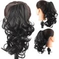 thumbnail image 4 of Women Wig Claw Strong Grip Cross Teeth Anti-break Anti-slip Lace Decor Elastic Spring Solid Color--D, 4 of 5