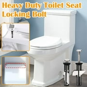 Clearance Toilet Seat Kit Screws Quick Release Easy to Install Toilet Seat Replacement Parts Kit Toilet Cover Accessories Fixing Accessories, Black Stainless Steel