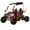 Orange, variant on X-Pro Rover 110cc Gas Go Kart with Automatic Transmission w/Reverse, LED Headlights, Big 16" Wheels!