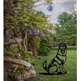 thumbnail image 1 of Decoración de jardín de árboles, arte de Metal de perro en una rama, figura bonita exquisita decoración de poste de valla (pastor alemán) Banban, 1 of 2