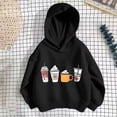 thumbnail image 2 of Odeerbi Kids Girls Winter Cartoon Print Sweatsuits Children's Fashion Thin Loose Style Hoodies, 2 of 4