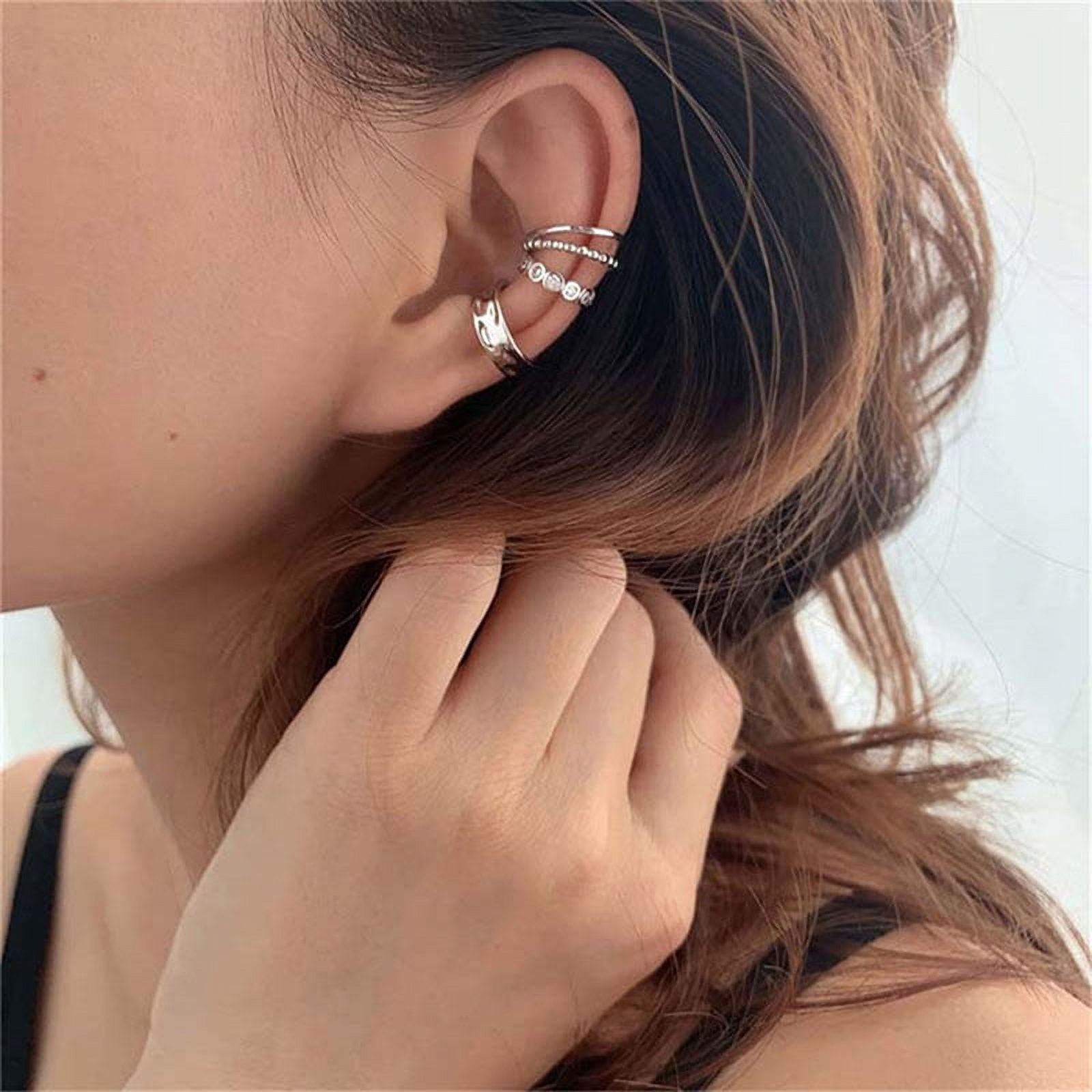925 Sterling Silver Zircon Geometric Ear Cuff Clip Ghana Ubuy