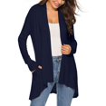 thumbnail image 4 of Cardigan à Manches Longues pour Femmes Automne Cardigan Ouvert avec Poches Cardigan Léger Décontracté, 4 of 4