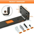 thumbnail image 5 of 6 Pack Shelf Bracket 12 inch Long, Yeabett Floating Shelves Brackets(1/5"-Thick), Black Coated Metal Wall Shelf Support Brackets with 160 lb. Load Capacity, 5 of 8