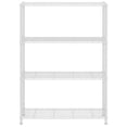 thumbnail image 2 of Ktaxon 4-Tier Metal Shelving Unit, Adjustable Shelf Organizer for Garage Kitchen, Storage Rack Capacity for 1100 lbs, 36"W x 14"D x 55"H, White, 2 of 18