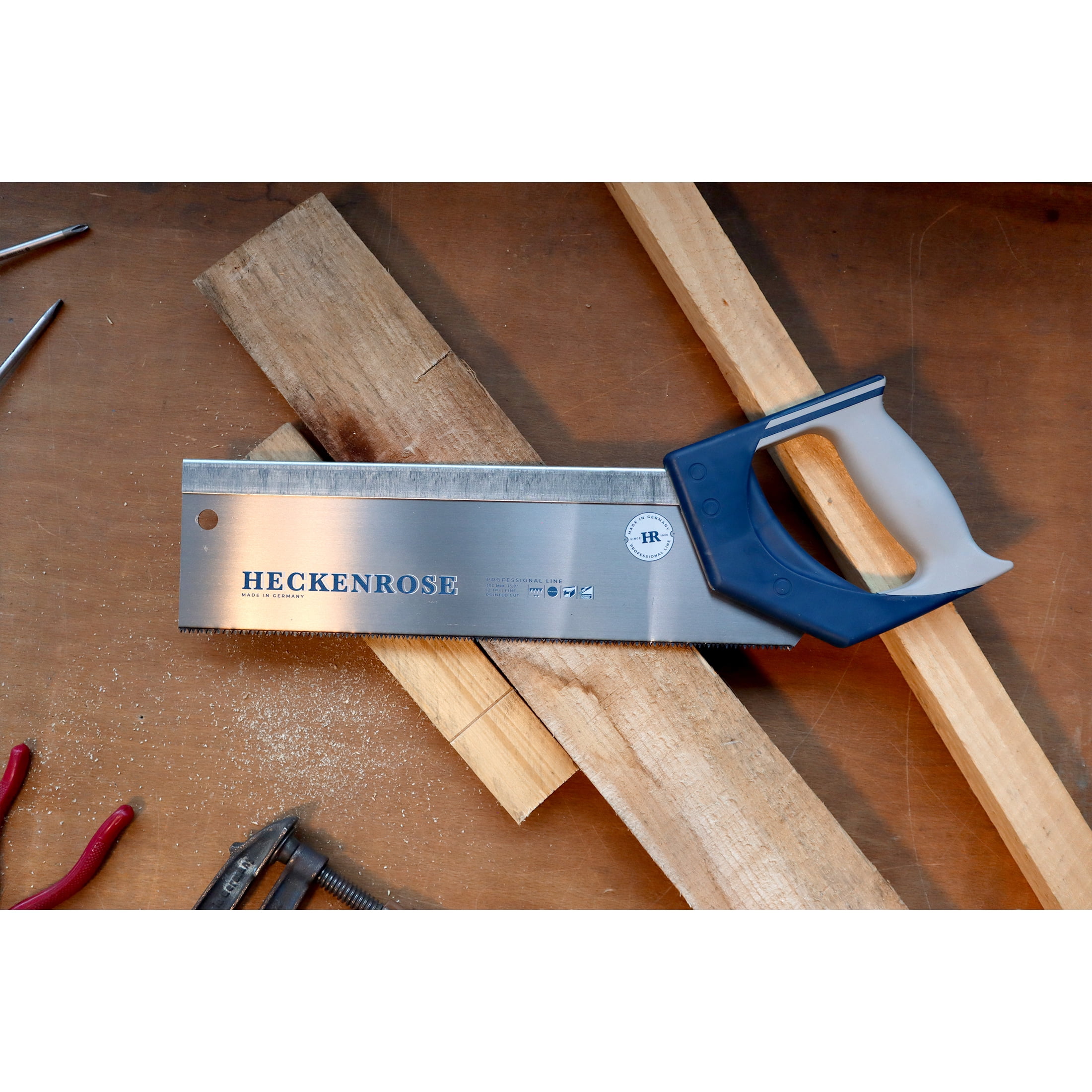 HECKENROSE, Back Saw Made in Germany 350 mm Robust Steel Back Ergonomic Handle